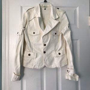 Ivory Denim Jacket